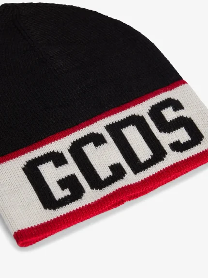 Beanie in Maglia Con Logo a Fascia GCDS (1)