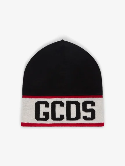 Beanie in Maglia Con Logo a Fascia GCDS (2)