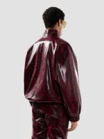 Bomber in Ecopelle Effetto Pitone GCDS (2)