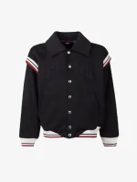 Bomber in Jersey Con Logo Nero GCDS (2)
