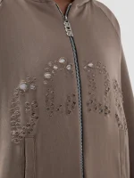 Felpa GCDS Con Cappuccio E Full Zip Con Maniche Raglan E Logo (1)