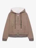 Felpa GCDS Con Cappuccio E Full Zip Con Maniche Raglan E Logo (6)