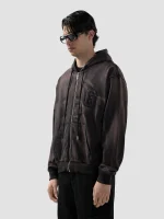 Felpa GCDS Con Cappuccio E Zip Effetto Scolorito (2)