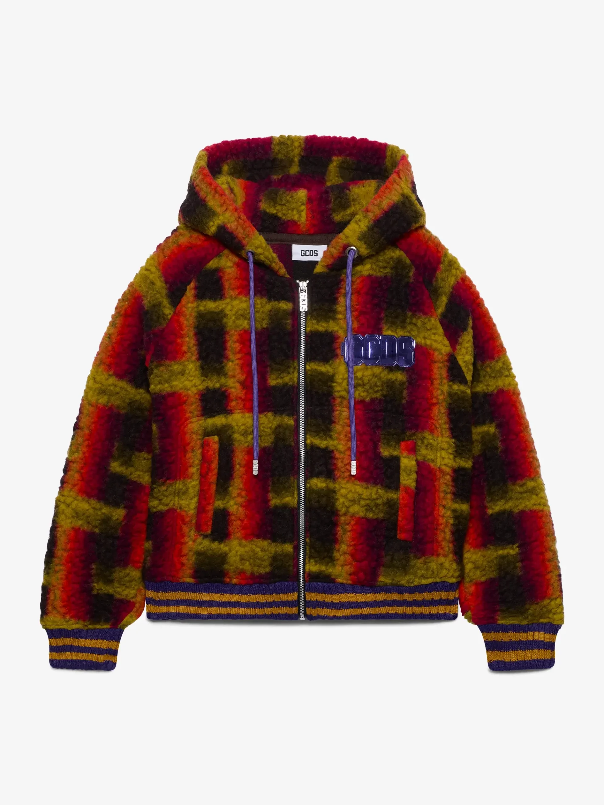 Felpa GCDS Con Cappuccio in Teddy Con Full Zip (6) Felpa GCDS Con Cappuccio in Teddy Con Full Zip (6)