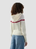 Felpa GCDS Corta Con Cappuccio in Maglia Con Logo (1)