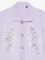 Maglia GCDS Cardigan Con Bottoni E Fiori Tribali (1)