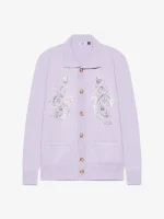 Maglia GCDS Cardigan Con Bottoni E Fiori Tribali (2)