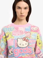 Maglia GCDS Cropped Con Stampa Hello Kitty Kawaii (1)