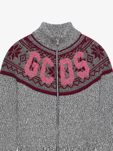 Maglia GCDS Dolcevita Da Neve Con Full Zip (1)