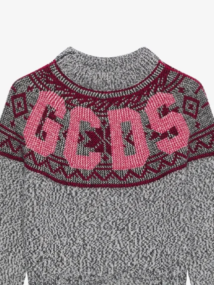 Maglia GCDS Maglione Da Neve Grigio (1)