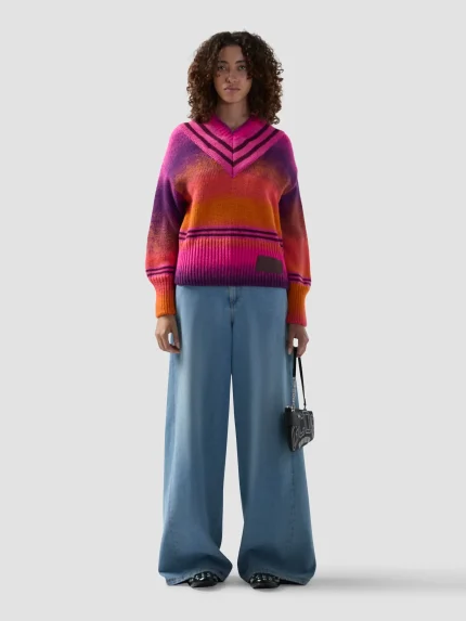 Maglia GCDS Maglione Dégradé Stile College (4)