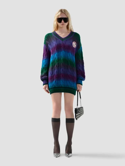 Maglia GCDS Maglione Intrecciato Dégradé (4)