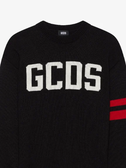 Maglia GCDS Maglione Regular Logo Nera (1)
