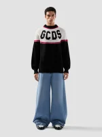 Maglia GCDS a Righe Con Logo (1)