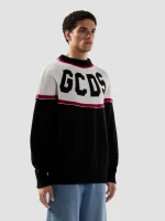 Maglia GCDS a Righe Con Logo (3)