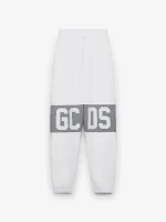 Pantaloni Tuta Band Logo Bianco GCDS (1)