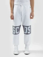 Pantaloni Tuta Band Logo Bianco GCDS (4)