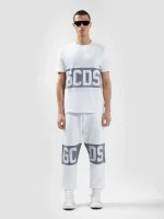 Pantaloni Tuta Band Logo Bianco GCDS (5)