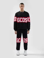 Pantaloni Tuta Band Logo Nero GCDS (4)