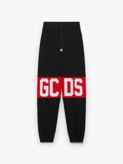 Pantaloni Tuta Band Logo Nero GCDS (5)