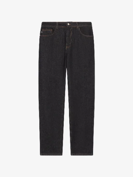 Pantaloni in Denim Regular Fit Nero GCDS