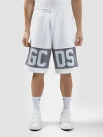 Shorts Tuta Con Band Logo Bianco Gcds (3)