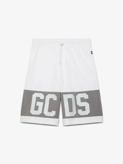Shorts Tuta Con Band Logo Bianco Gcds (5)