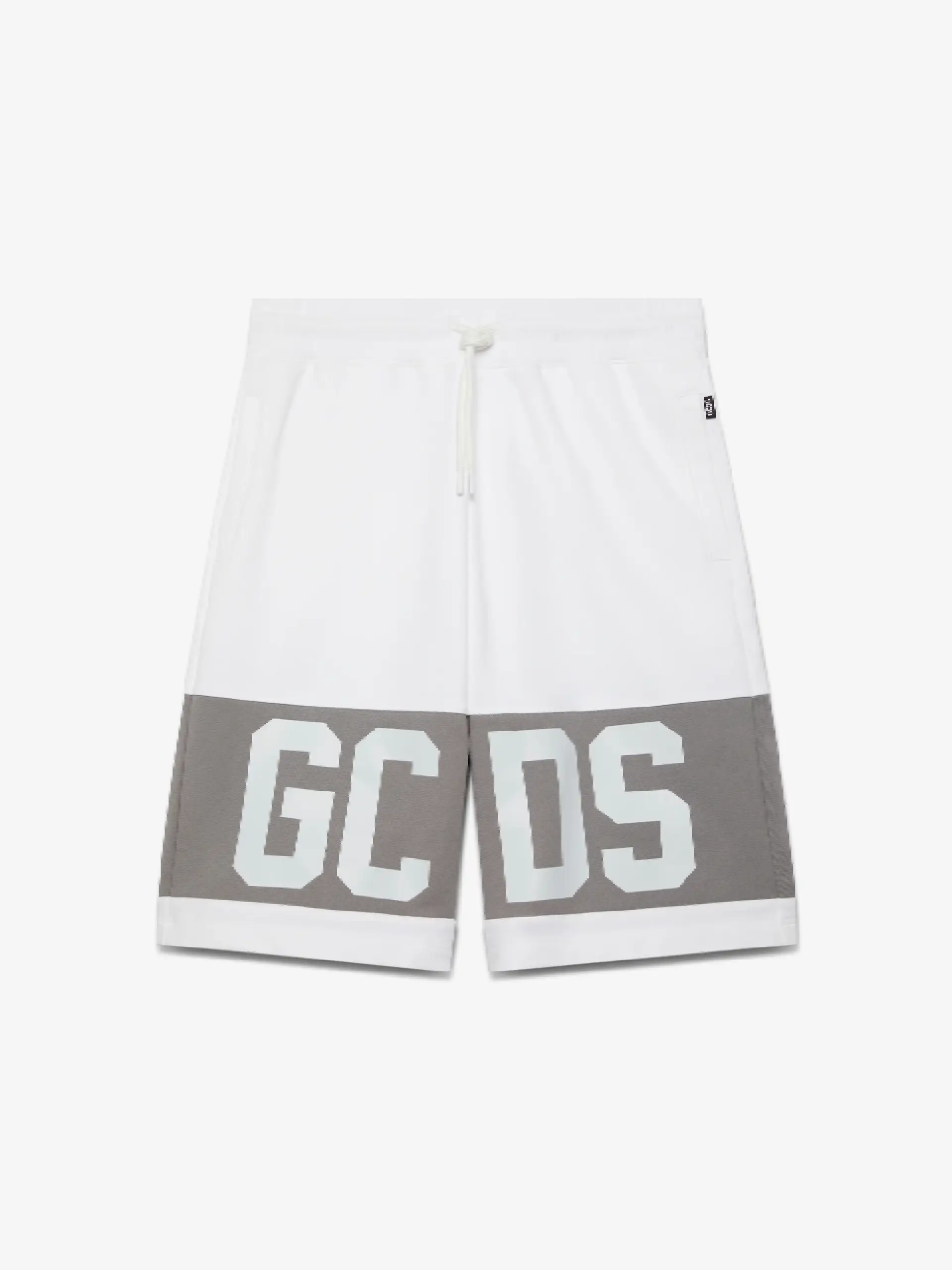 Shorts Tuta Con Band Logo Bianco Gcds (5) Shorts Tuta Con Band Logo Bianco Gcds (5)