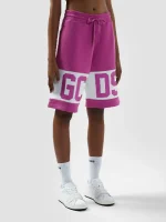 Shorts Tuta Con Band Logo Fucsia Gcds (2)