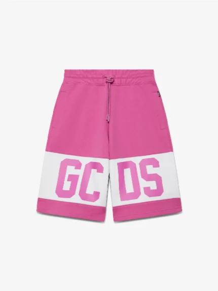 Shorts Tuta Con Band Logo Fucsia Gcds (4)