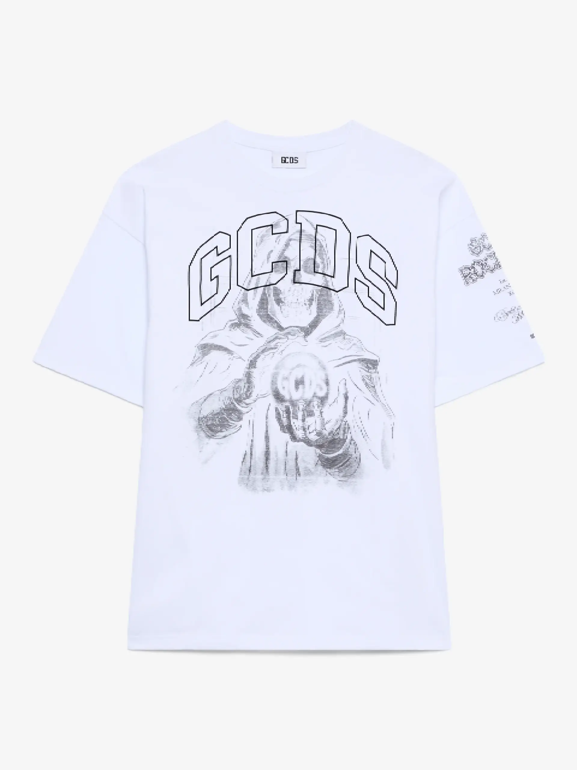 T Shirt Con Stampa Gotica Bianco Gcds (5) T Shirt Con Stampa Gotica Bianco Gcds (5)