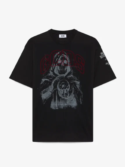 T Shirt Con Stampa Gotica Gcds (2)