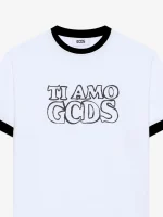 T Shirt Logo Ti Amo Gcds Outlined Bianco (1)