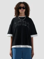 T Shirt Regular Con Logo Solarizzato Gcds (4)