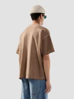 T Shirt Solarizzata Logo Patch Beige Gcds (2)