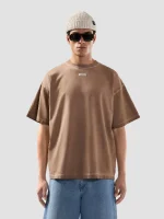 T Shirt Solarizzata Logo Patch Beige Gcds (4)