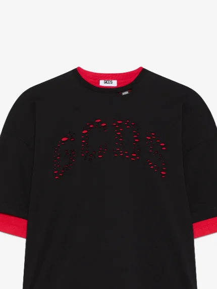 T Shirt over Con Logo Solarizzato Gcds (1)