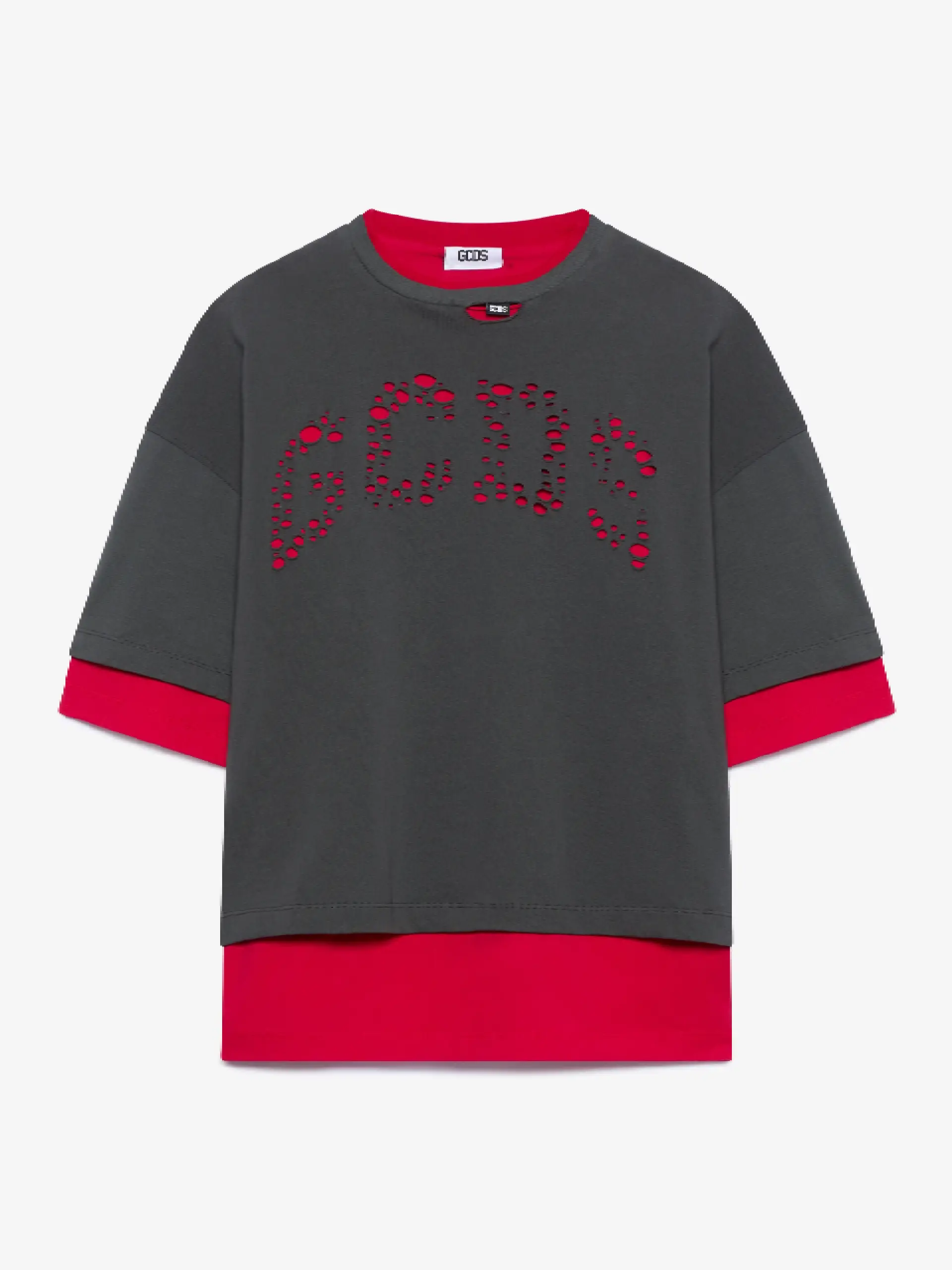 T Shirt over Con Logo Solarizzato Grigio Scuro Gcds (5) T Shirt over Con Logo Solarizzato Grigio Scuro Gcds (5)