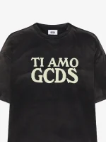 T Shirt over Con Stampa Grezza Ti Amo Gcds (1)